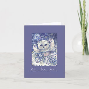 Christmas card Cat Snowflake Dancer