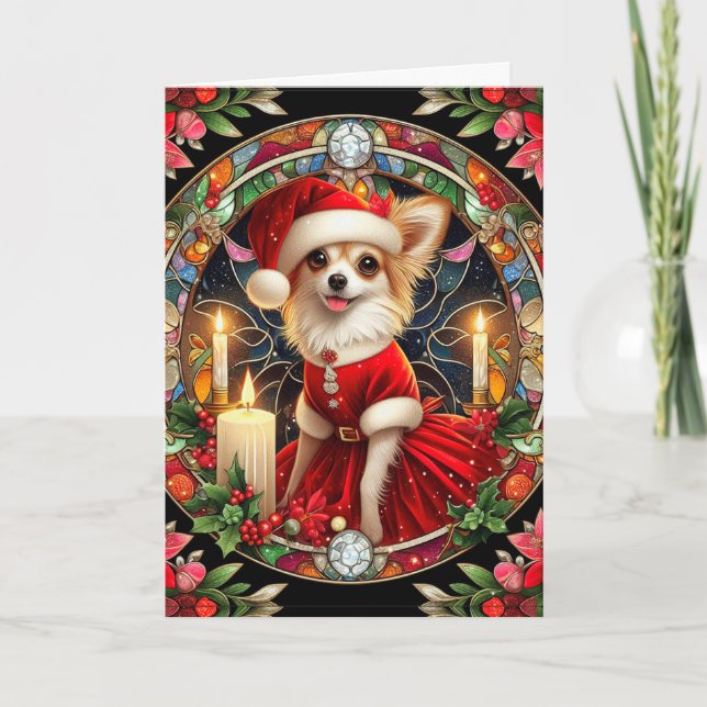 Christmas Card Chihuahua Santa Dress (Front)