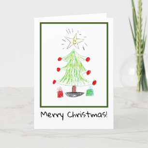 Christmas Card - Children's Art -  Christmas Tree