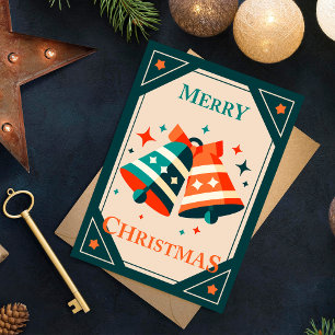 Christmas Card - Christmas Jingle Bells and Stars