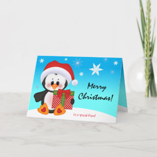 Christmas Card Cute Funny Penguin Gift