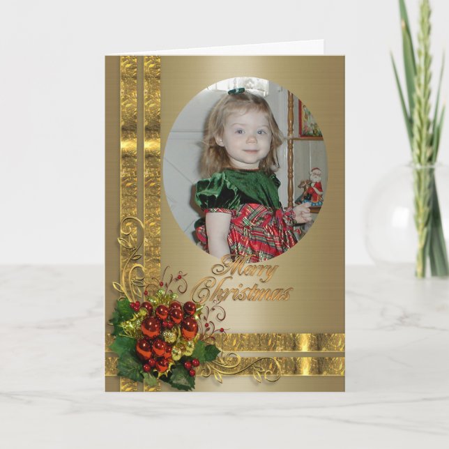 Christmas card elegant Frame for photo (Front)