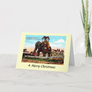 Christmas Card - Elephant Hotel, Atlantic City