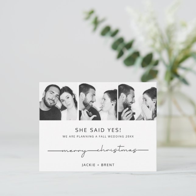 Christmas Card Engagement Announcement (Standing Front)