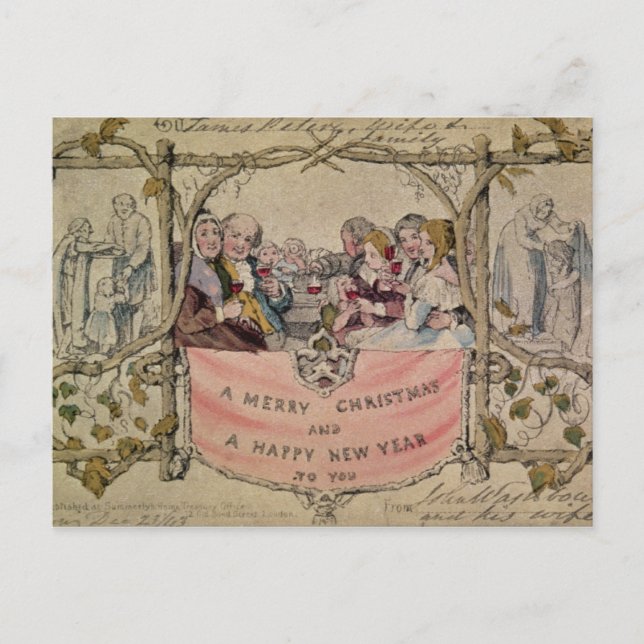 Christmas Card, example of the known Christmas Holiday Postcard (Front)