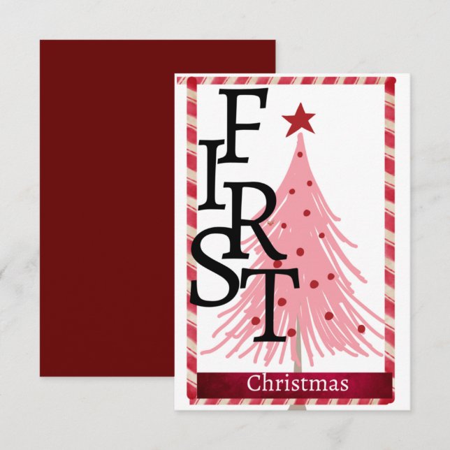 Christmas card first Christmas  (Front/Back)