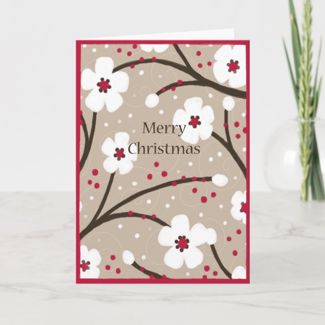 Christmas Card - Flowers and Berries (Front)