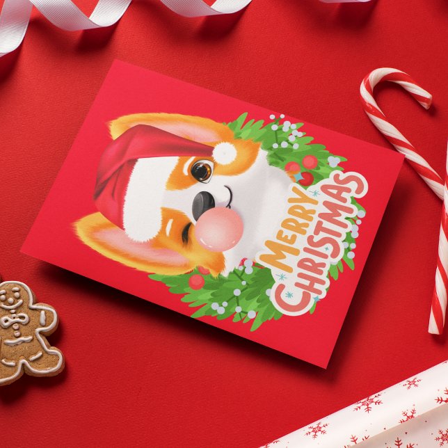 Christmas Card for Dog Lovers: Super Cute Corgi (Creator Uploaded)