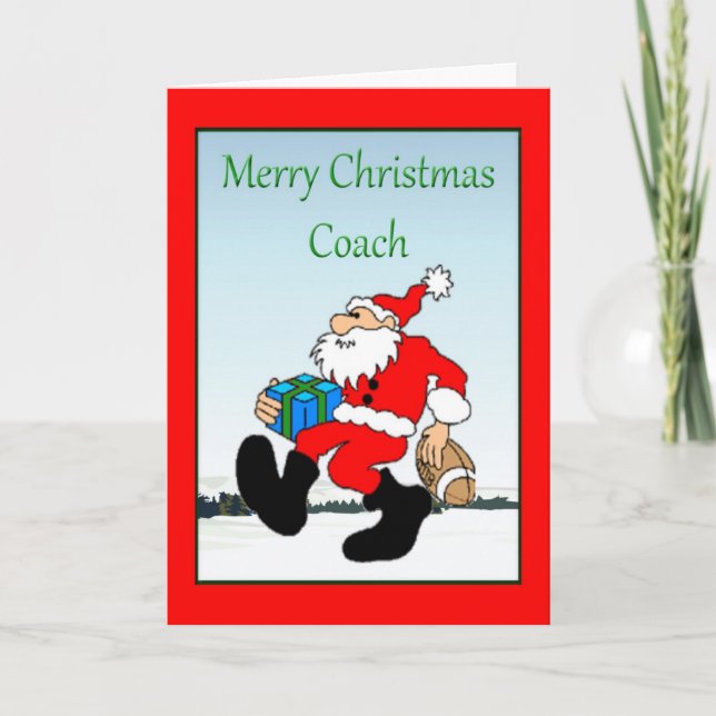 Christmas Card For Football Coach (Front)