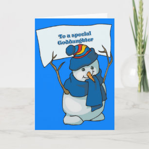 Christmas Card For Goddaughter