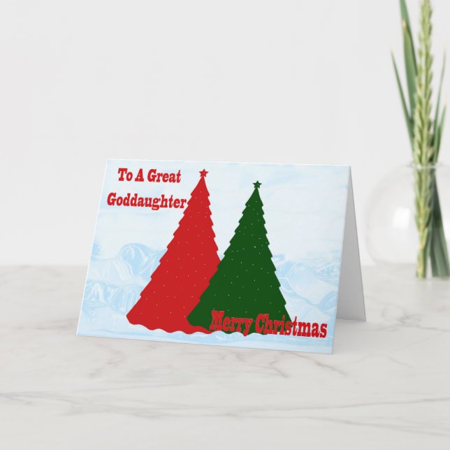 Christmas Card For Goddaughter (Front)