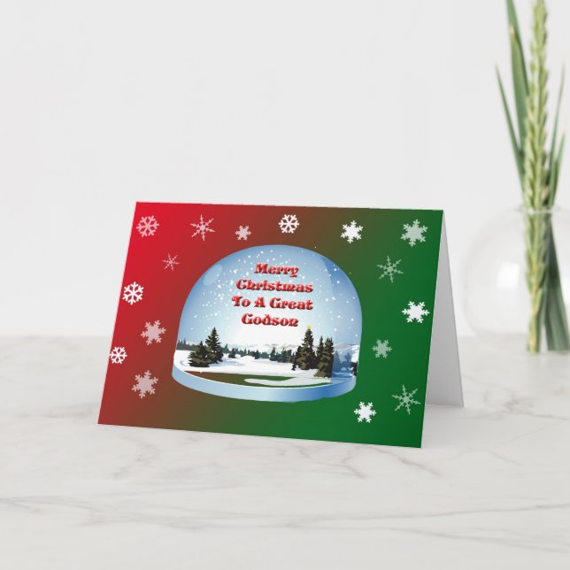 Christmas Card For Godson (Front)