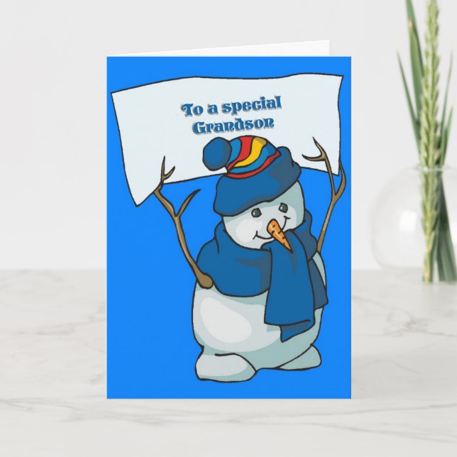 Christmas Card For Grandson (Front)