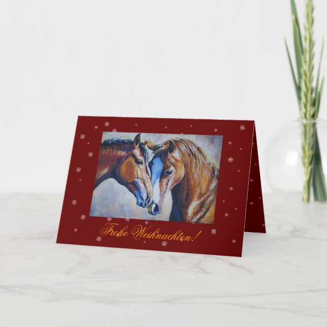 Christmas Card for Horse Lovers. (Front)
