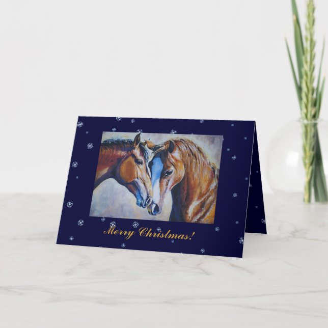 Christmas Card for Horse Lovers. (Front)