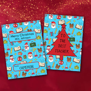 Christmas Card For Kids School Teacher