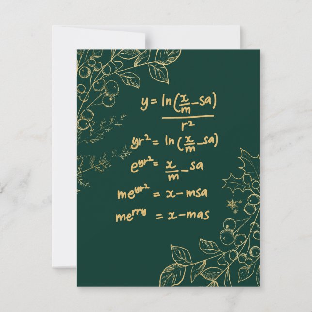 Christmas card for mathematician (Front)