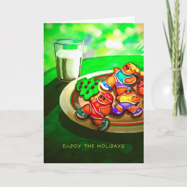 Christmas Card for Runners - Gingerbread (Front)