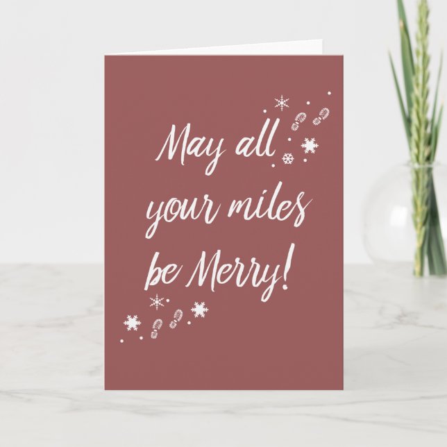 Christmas Card for Runners! Merry Miles 3.0 (Front)