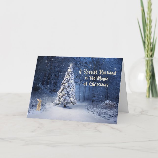 Christmas Card for Special Husband Scenic (Front)