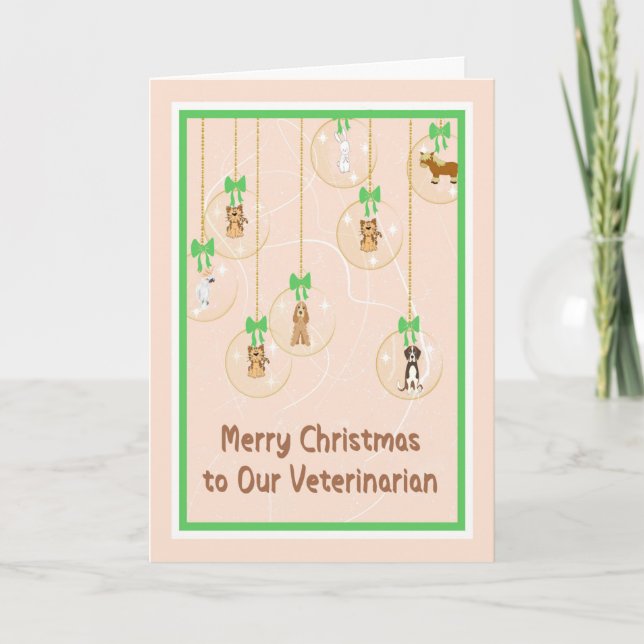 Christmas Card for Veterinarian & Staff (Front)