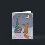 Christmas card, fox and friends, folding holiday card<br><div class="desc">Christmas card celebrating with a fox,  a hedgehog,  and a robin. It is nice to be together all in this festive season!</div>