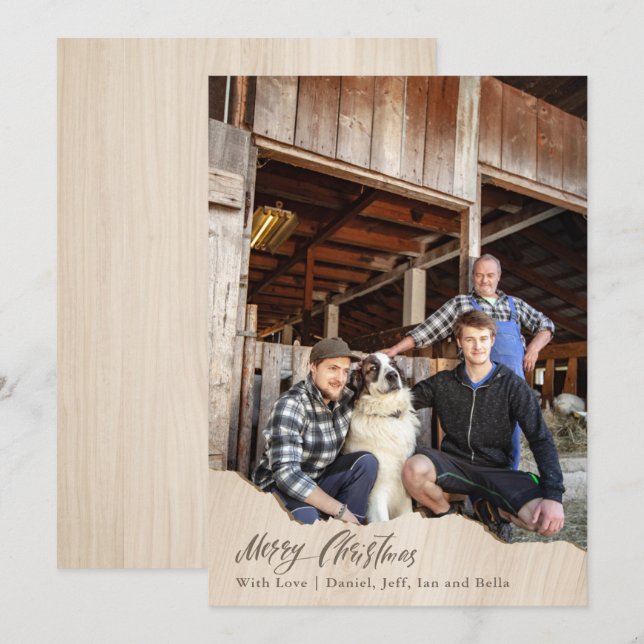 Christmas Card From Photos Farmer Christmas Card (Front/Back)
