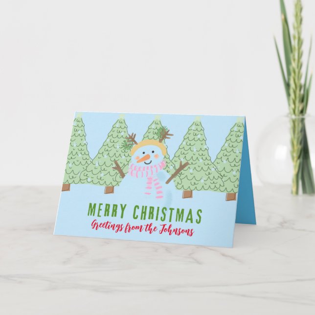 Christmas Card from the Family, Personalised  (Front)