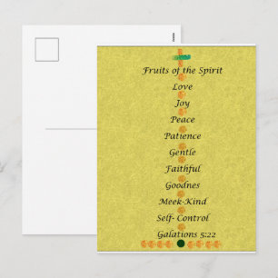 Christmas card- fruits of the spirit holiday postcard