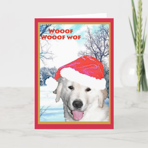 Christmas Card, Funny Golden Retriever Holiday Card