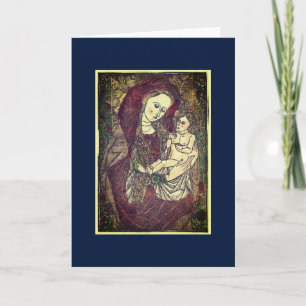 CHRISTMAS Card GERMAN MADONNA AND CHILD
