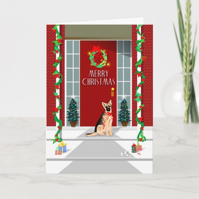 Christmas Card - German Shepherd Christmas (Front)