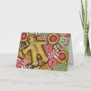 Christmas Card Gingerbread Cookies