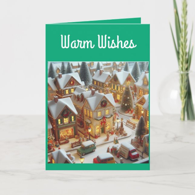Christmas card. Greeting card folded (Front)