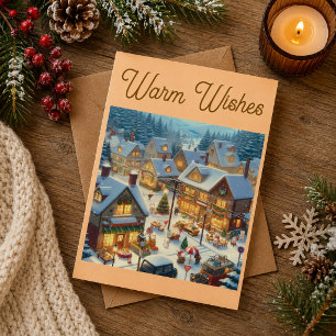 Christmas card. Greeting card folded