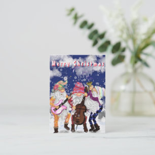 Christmas Card Happy Gnomes Music Band