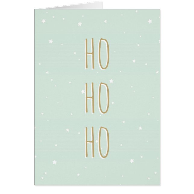 Christmas Card Ho Ho Ho Stars Pattern Trendy Funny (Front)