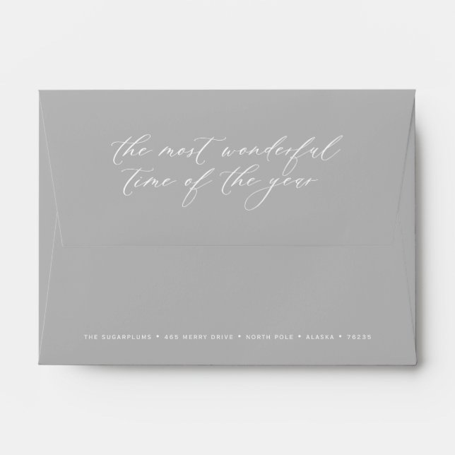 Christmas Card Holiday Mailing Greeting Envelope (Back (Top Flap))