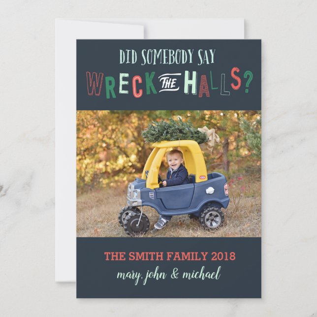 Christmas Card, Holiday Photo Card, Funny (Front)