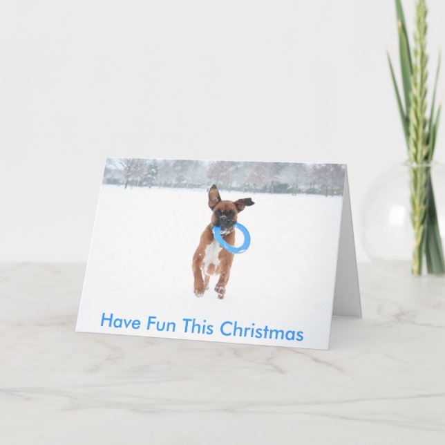 christmas card Jolie Playing in the snow (Front)