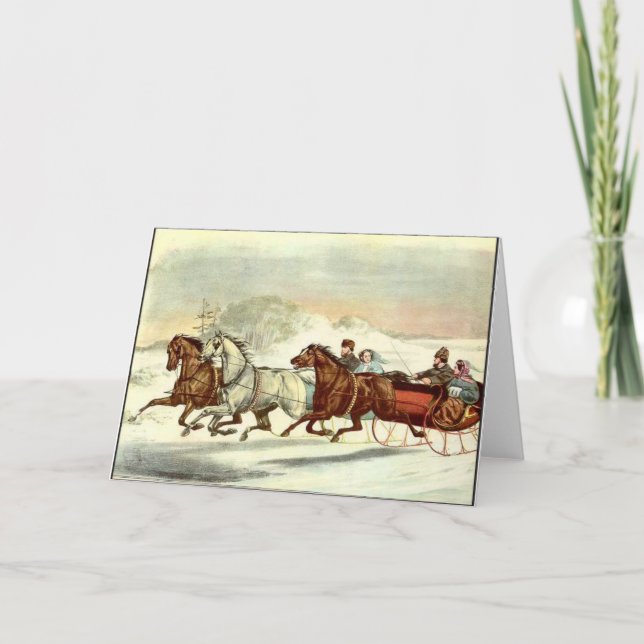 Christmas Card: Just Prior to Impact.  Card (Front)