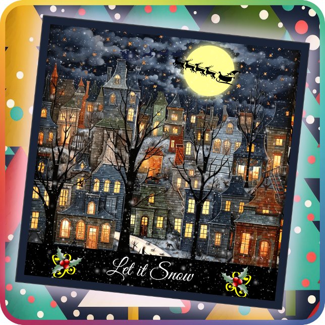 CHRISTMAS CARD - Let It Snow - Two-sided Flat Card (Creator Uploaded)