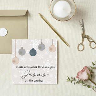 Christmas Card: Let's put Jesus in the centre Hol Holiday Card