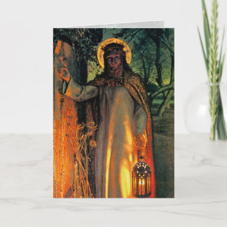 Christmas Card  - Light of the World by W.H.Hunt