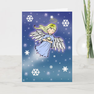 Christmas Card Little Snowflake Angel