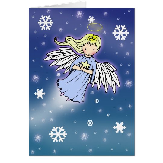 Christmas Card Little Snowflake Angel