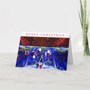 Christmas card London Eye and Xmas decorations