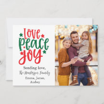 Christmas Card Love Peace And Joy