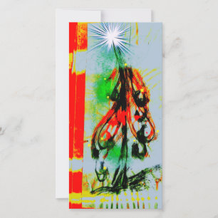 Christmas card magnificent Christmas tree bright