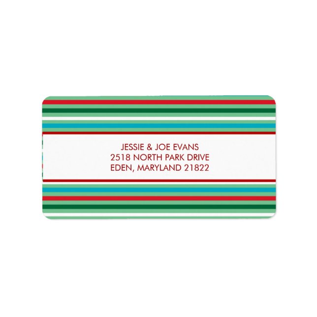 Christmas Card Mailing Address Labels (Front)